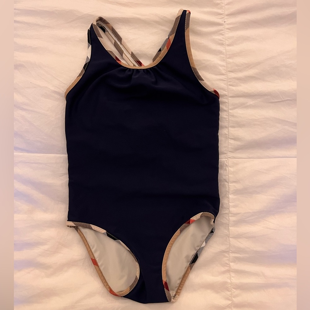 Girls Burberry swimsuit.